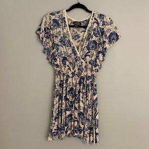 Angie blue and cream mini dress size S